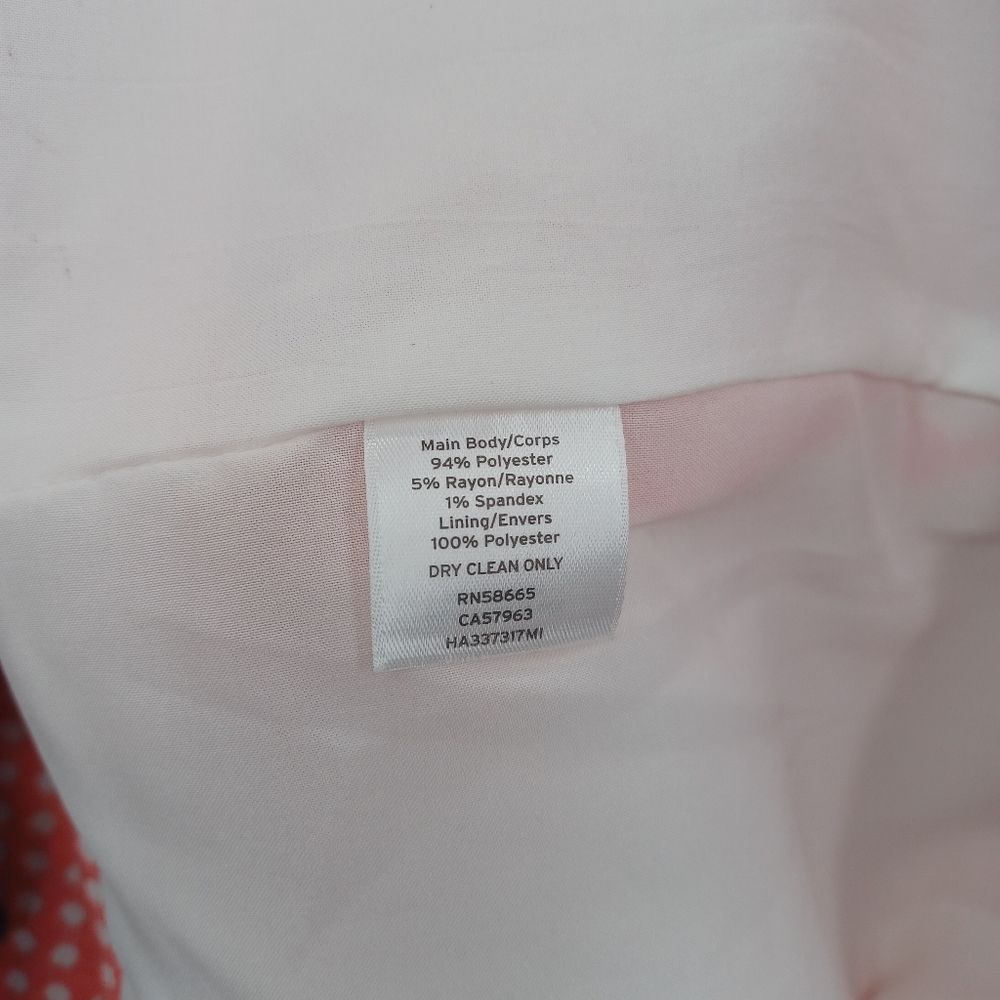 Halogen Coral Dot Print Open Front Coat Small NWOT - Picture 5 of 10